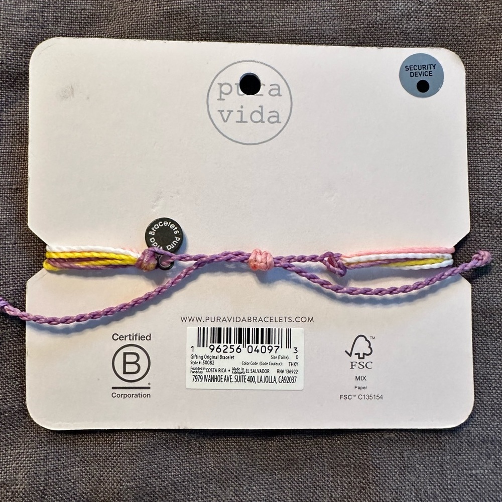Pura Vida Thank You Gifting Original Pastel Colors NWT - Picture 2 of 4